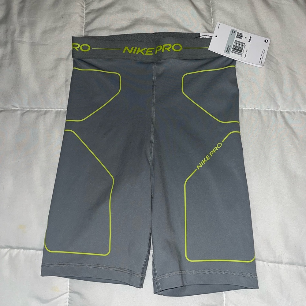 Nike Pro Gray with Neon Accents Training Shorts